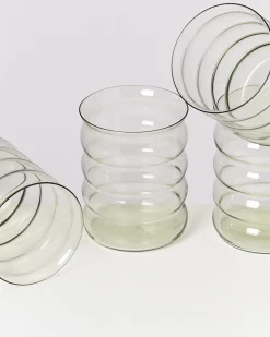 Joia - Set of 4 glasses large bubble emerald