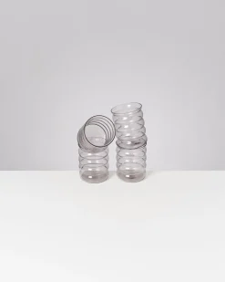 Joia - Set of 4 glasses large bubble amethiste