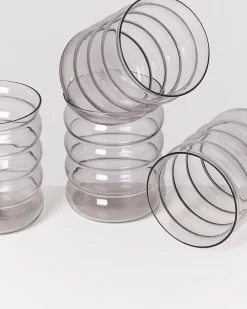 Joia - Set of 4 glasses large bubble amethiste