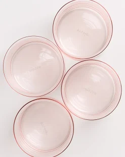 Joia - Set of 4 glasses large bubble pink opal
