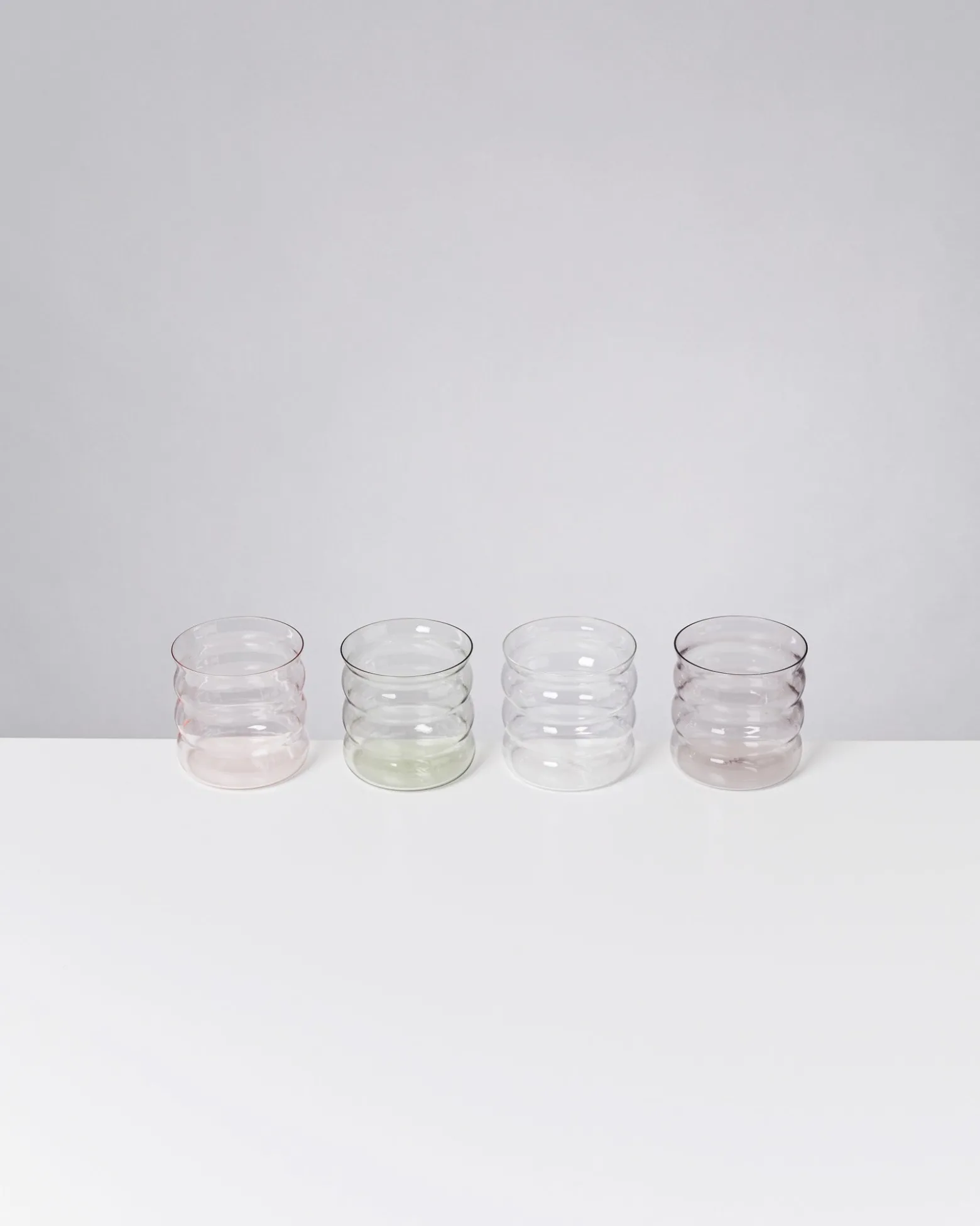 Joia - Set of 4 glasses small bubble mix