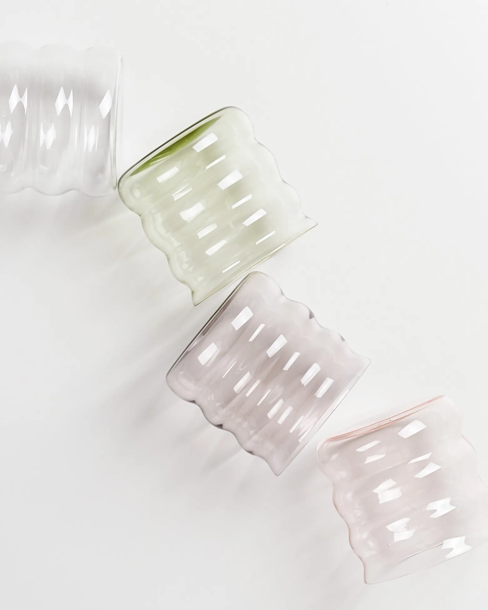 Joia - Set of 4 glasses small bubble mix