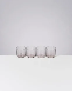 Joia set of 4 glass small amethist