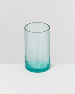 Leiria Glas klein riffled grün 4er-Set
