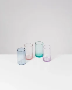 Leiria - Glass riffled blue