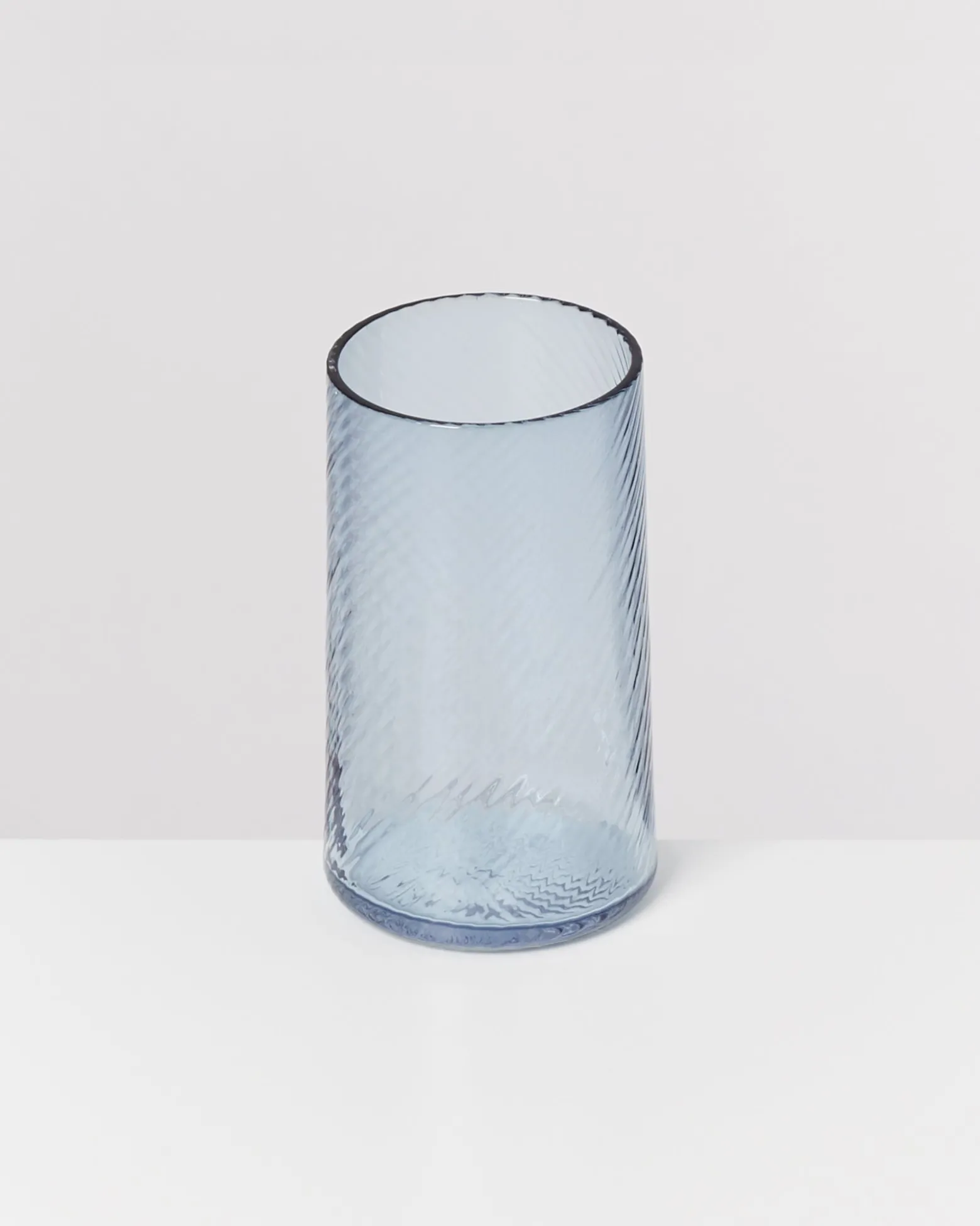Leiria - Set of 4 glass riffled blue