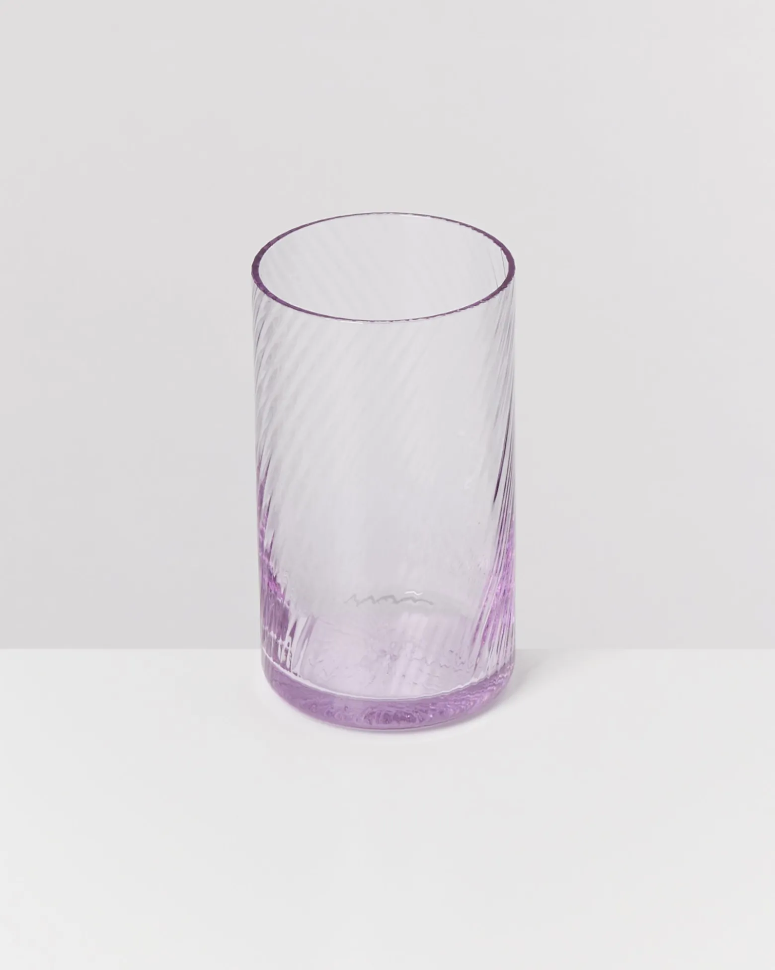 Leiria - Set of 6 glass riffled purple