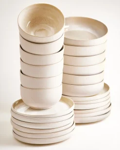 Lorosa Geschirr-Set modern sand 24-teilig