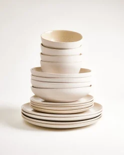 Lorosa - Tableware set sand 16 pieces