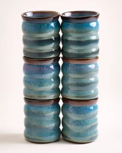 Madeira Becher groß bubble grünblau 6er-Set