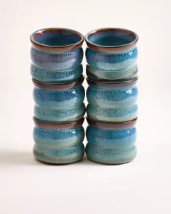 Madeira Becher klein bubble grünblau 6er-Set