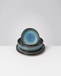 Madeira Geschirr-Set modern grünblau 7-teilig
