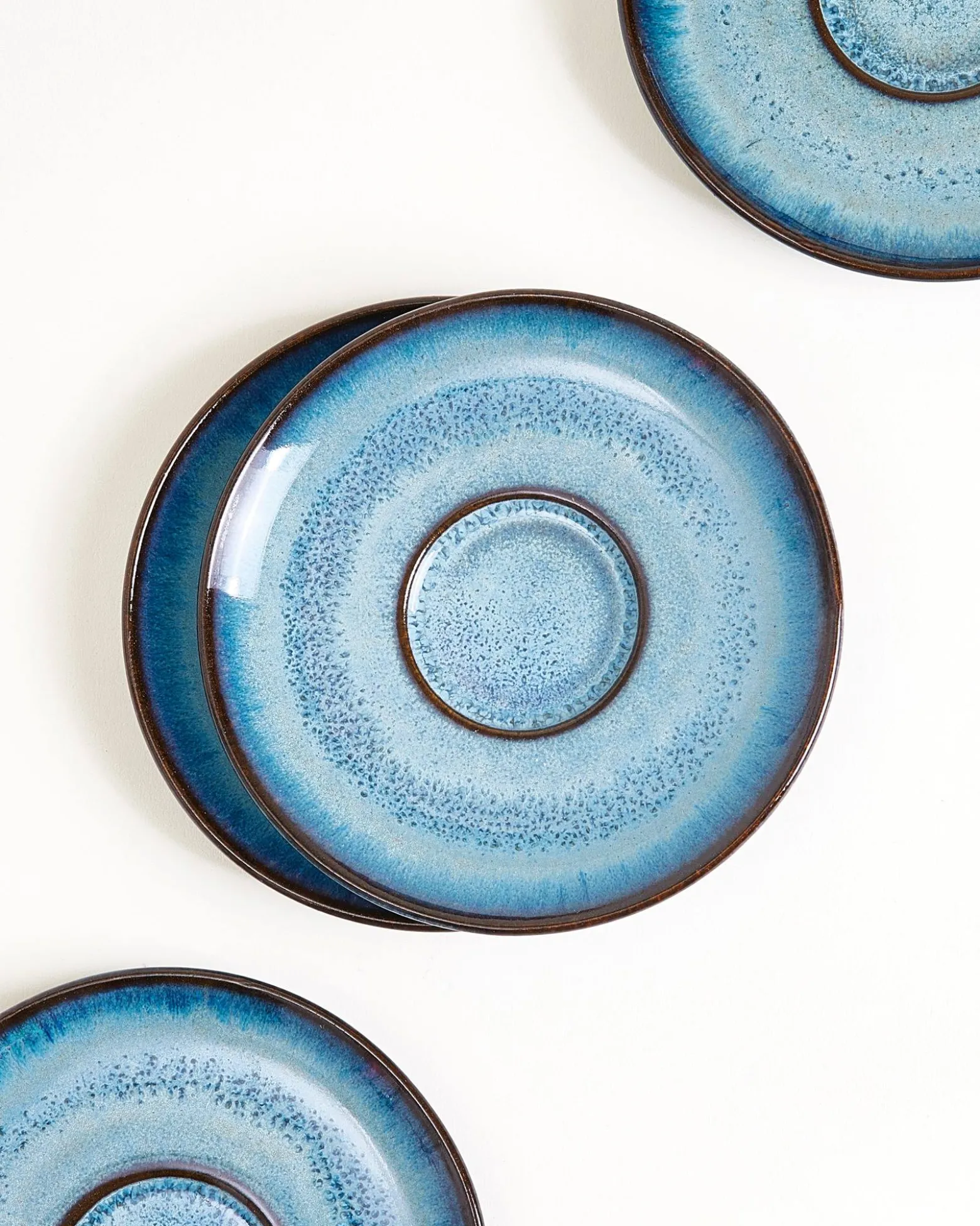 Madeira - Small cappuccino cup & saucer classic green-blue Set of 4