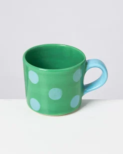 MaM x Isis-Maria Brisa mug green with blue dots