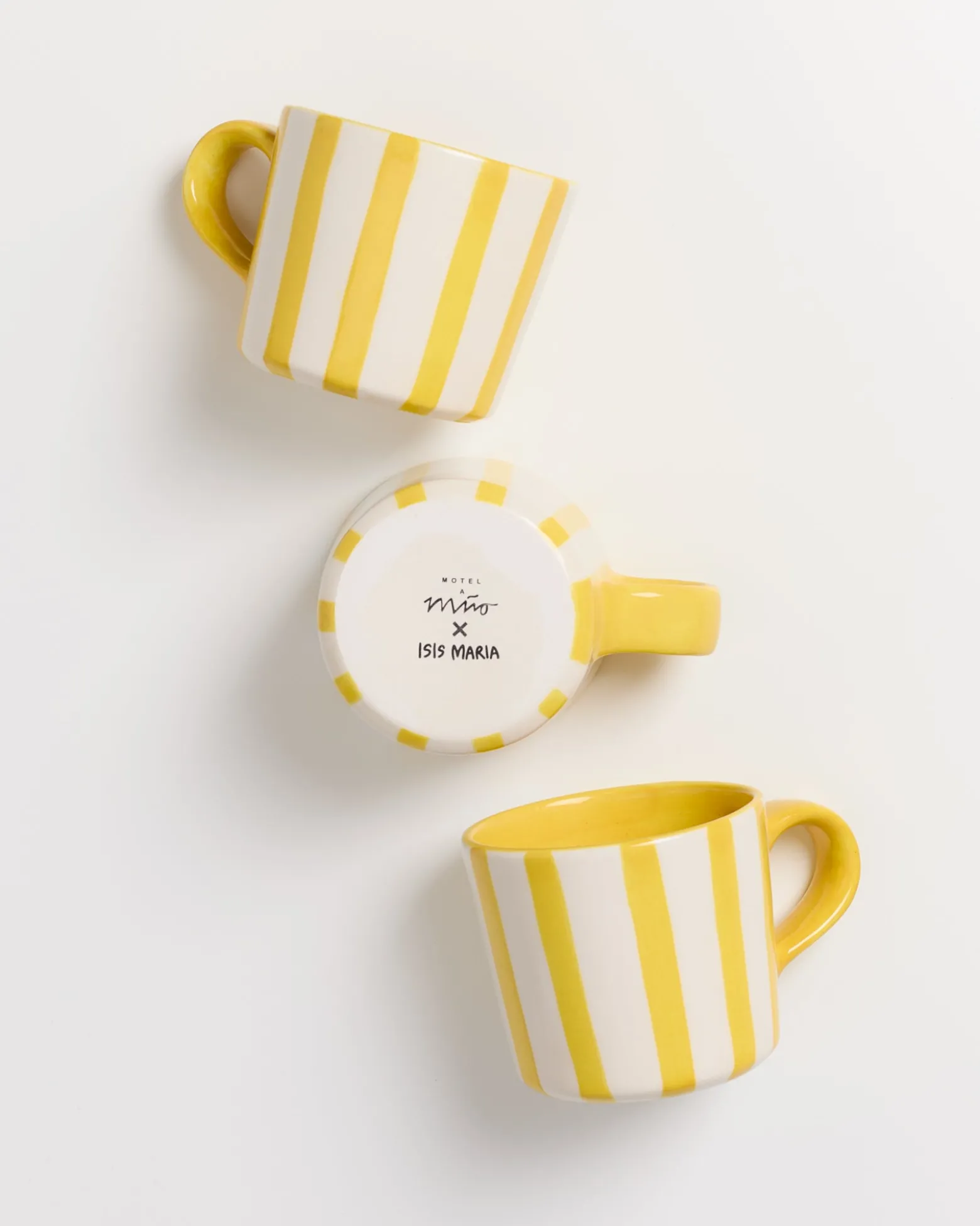 MaM x Isis-Maria Brisa mug yellow white striped