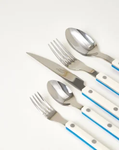 MaM x Sabre Paris Besteck 5er-Set off-white blau