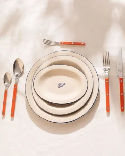 MaM x Sabre Paris Besteck 5er-Set orange off-white