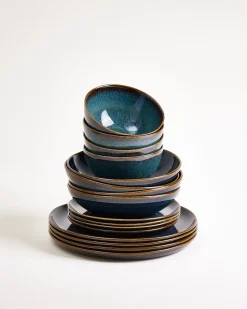 Melides Geschirr-Set oceanblue 16-teilig