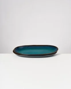 Melides Servierplatte L oceanblue