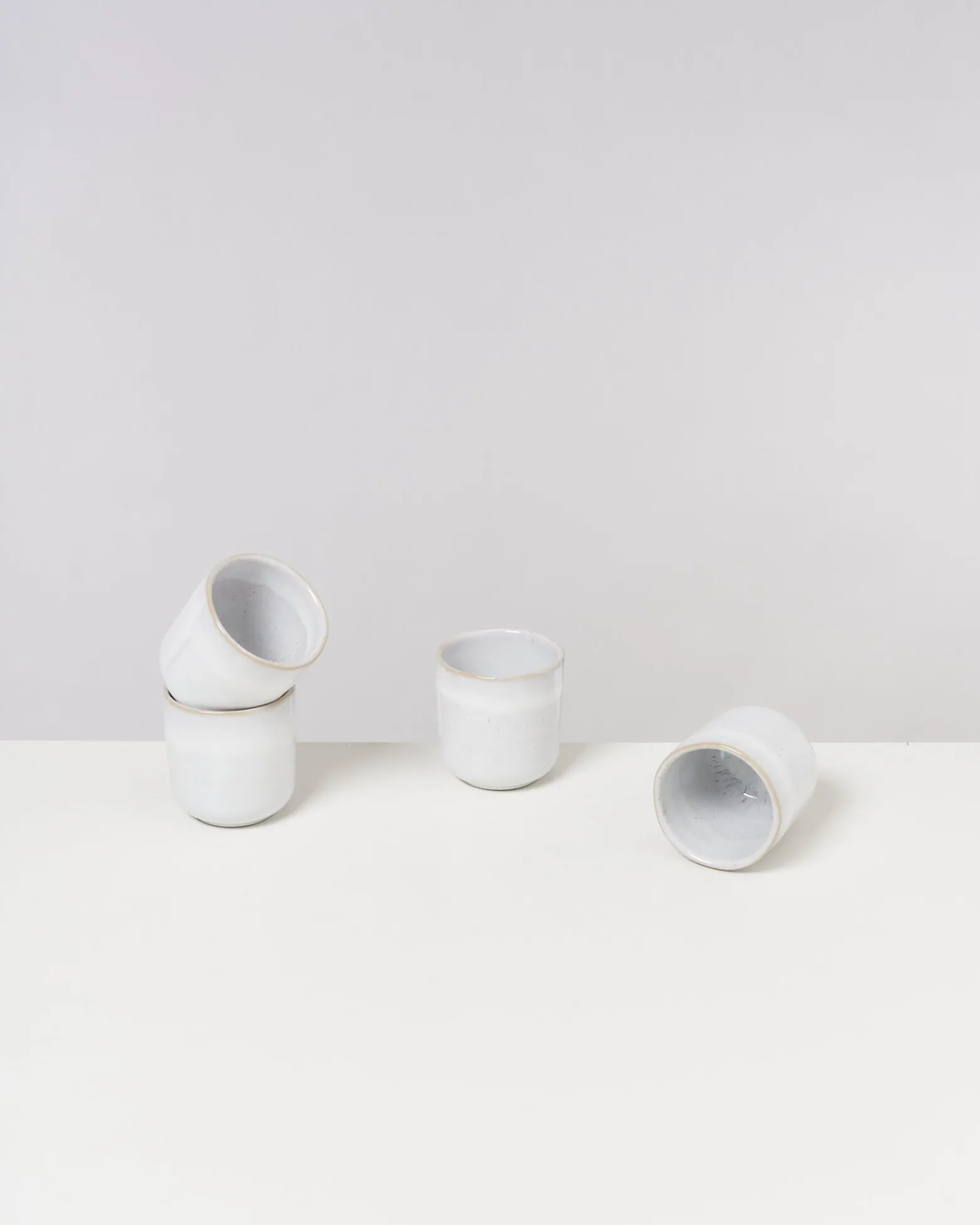 Melides -Set of 4 small cups white