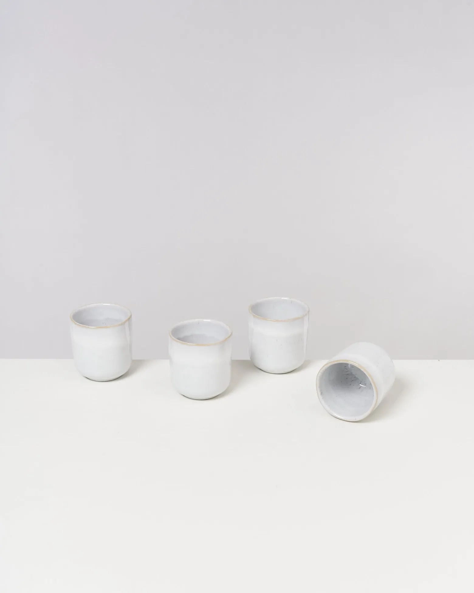 Melides -Set of 4 small cups white