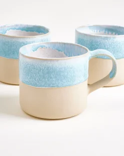 Nódoa - Large mug dipped light blue Set of 4