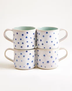 Nódoa - Large mug dotted mint blue Set of 4