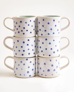 Nódoa - Large mug dotted mint blue Set of 6