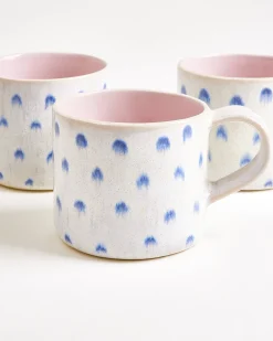 Nódoa - Large mug dotted pink blue Set of 4