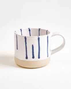 Nódoa - Large mug striped white blue