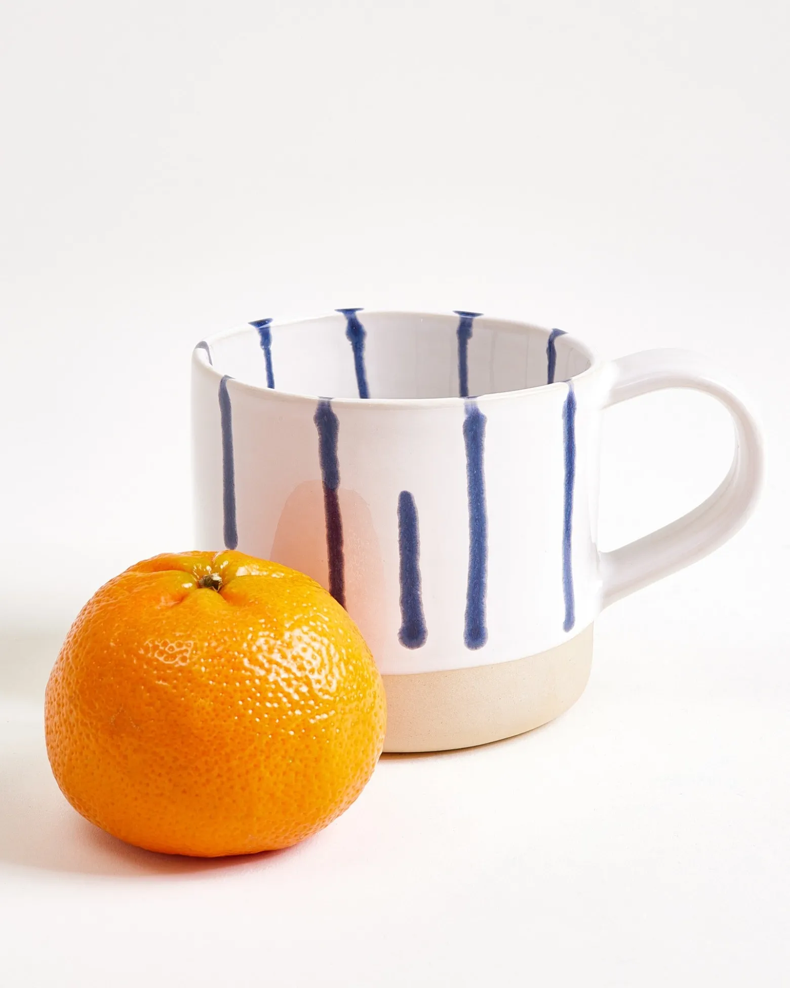Nódoa - Large mug striped white blue