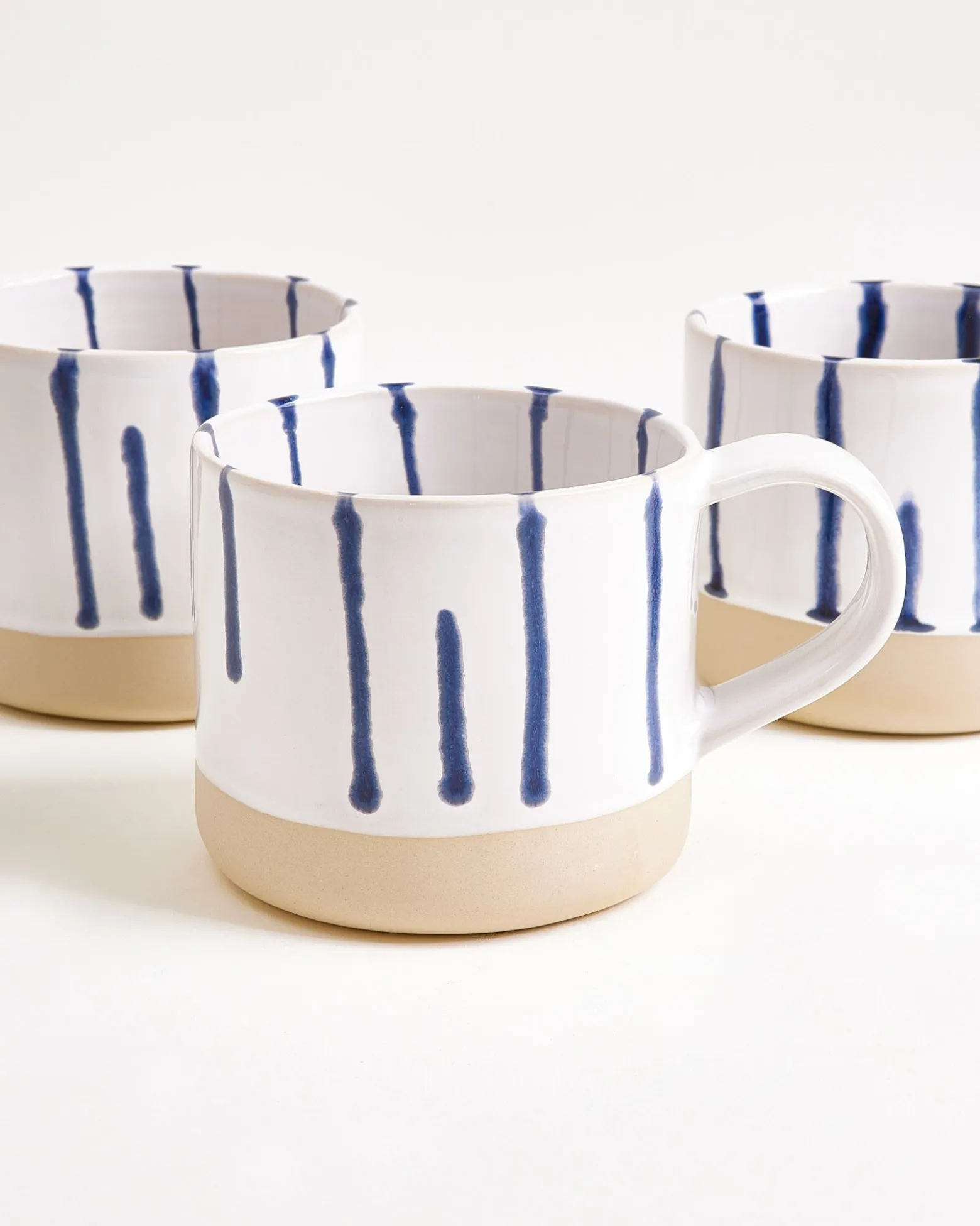 Nódoa - Large mug striped white blue
