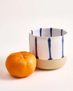 Nódoa - Set of 6 Cups large white blue