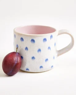Nódoa Tasse groß gepunktet rosa blau 4er-Set