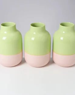 Nuno Vase L lime rose