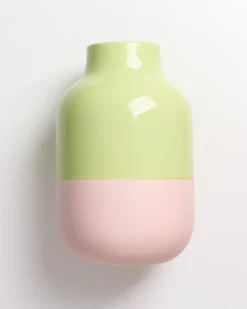 Nuno Vase L lime rose