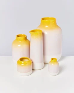 Nuno - Vase L speckled yellow pink