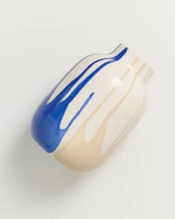 Nuno - Vase M drip sand blue