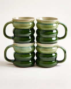 Ombra - Large mug Bubble green dark green