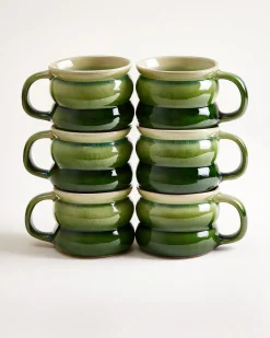 Ombra - Small mug Bubble green dark green Set of 6