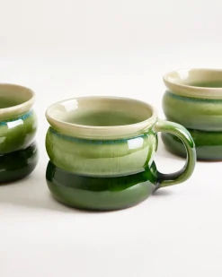 Ombra Tasse klein bubble grün dunkelgrün 6er-Set