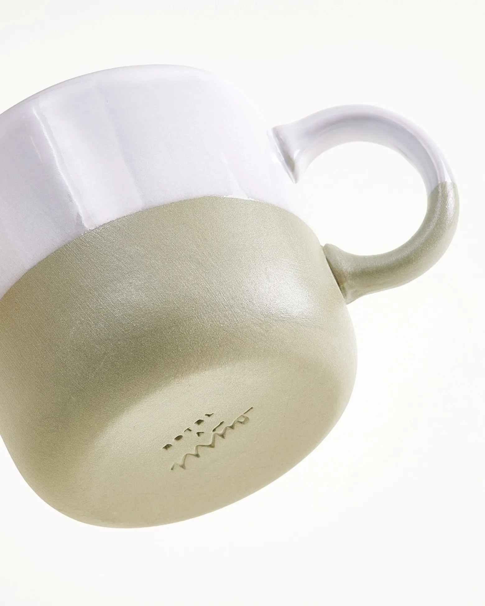Seda - Mug small sage green white