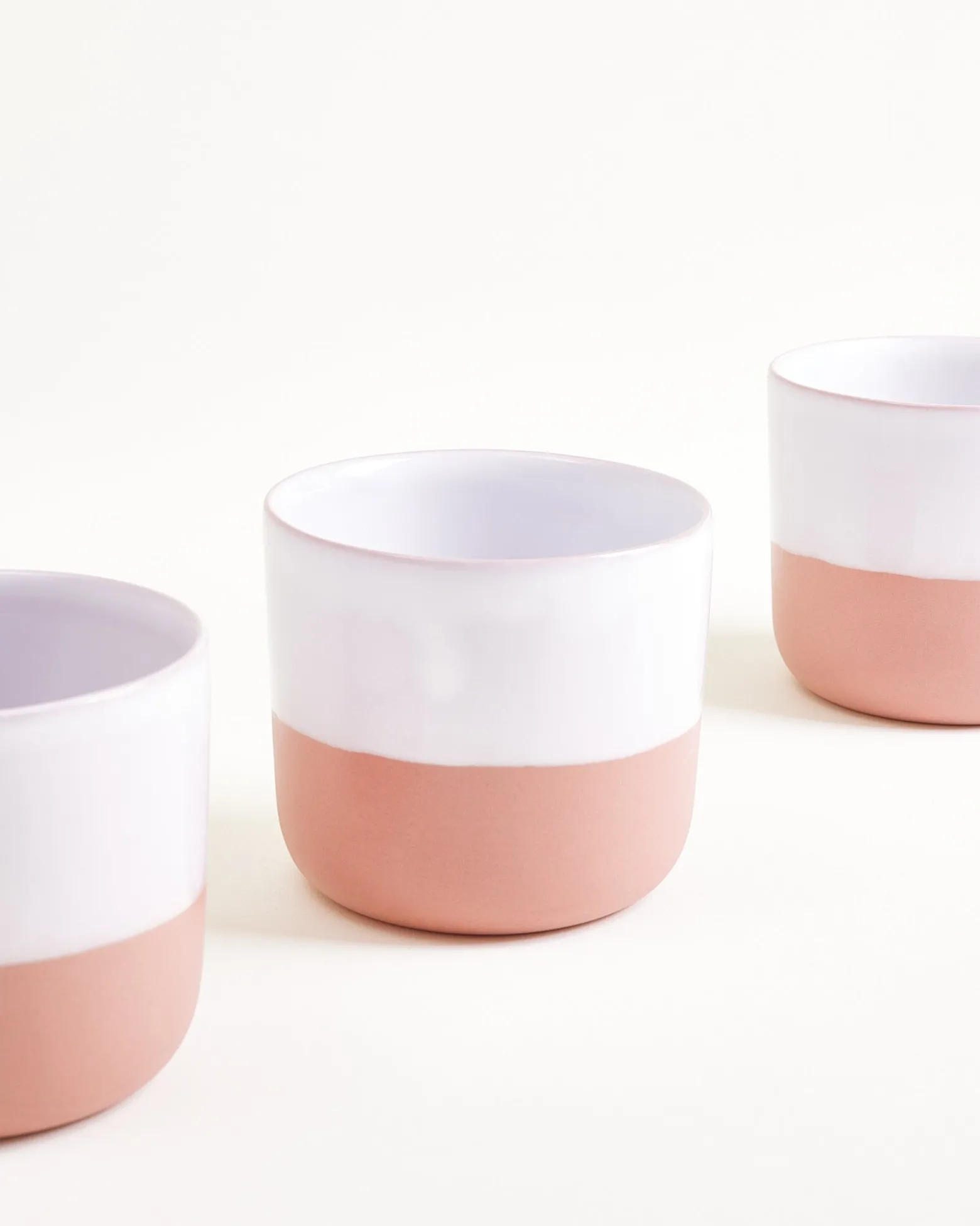 Seda - Set of 4 cups small pink white