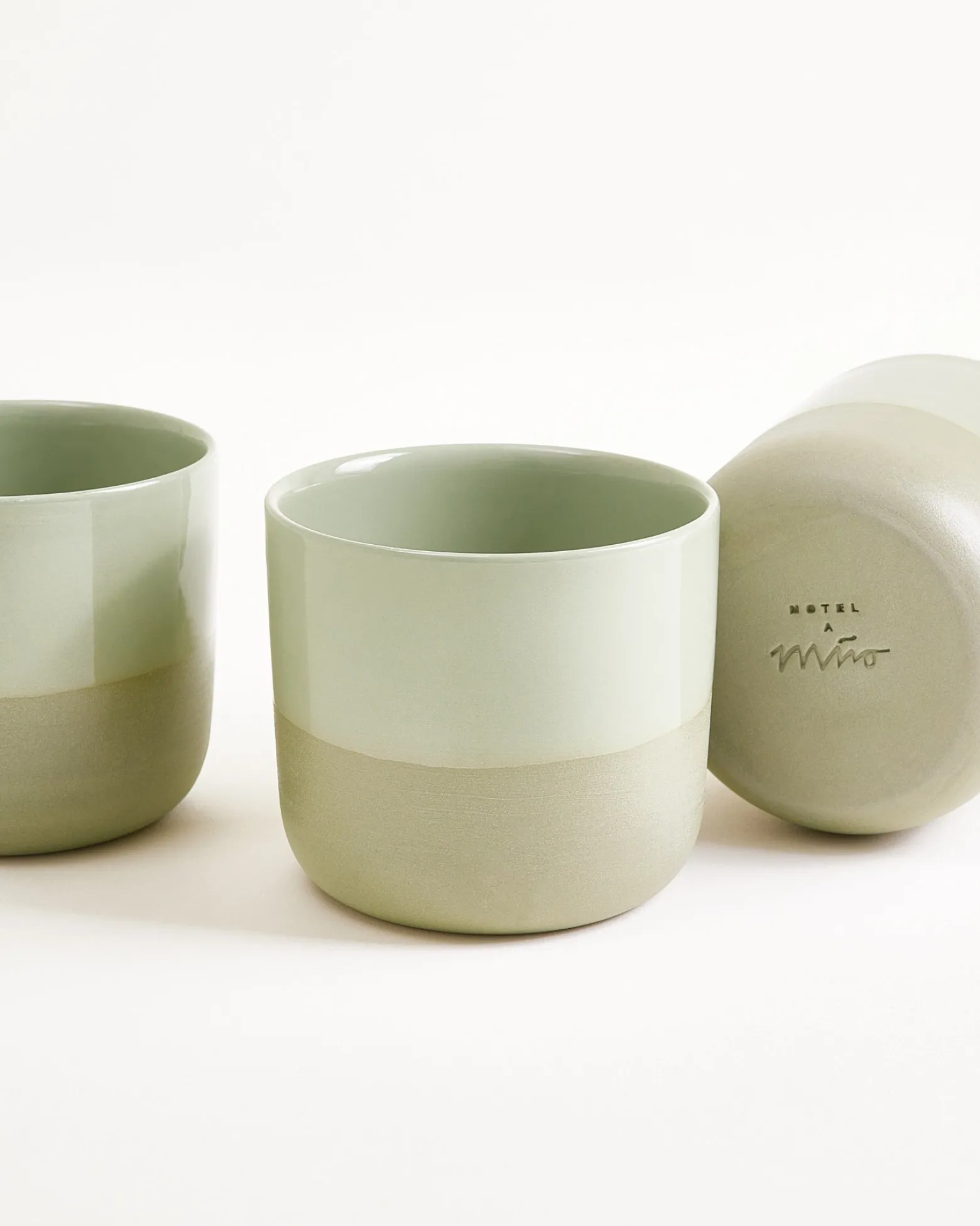 Seda - Set of 6 cups small sage green