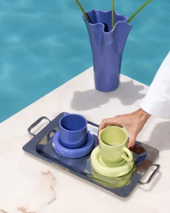 Seia mug & saucer lime