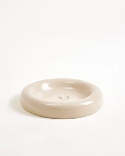 Seia mug with heart & saucer sand