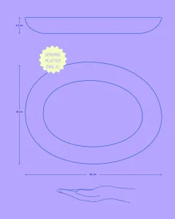 Sintra Servierplatte XL oval sand