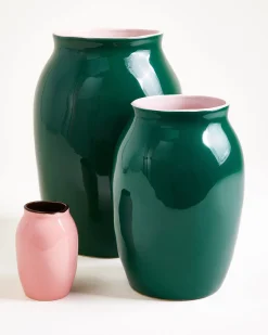 Sombra - Vase M dark green rosé