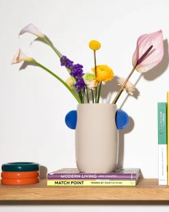 Tomar vase M sand blue