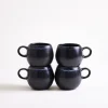 Turmalina - Set of 4 espresso mugs black